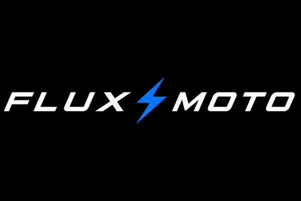 Flux Moto logo on a black background